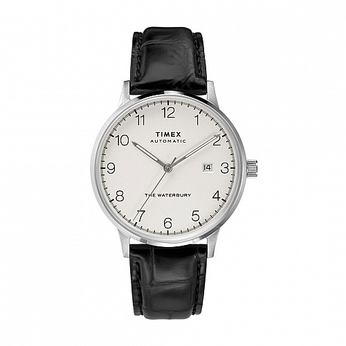 Waterbury Classic Automatic 40mm Leather Strap - White